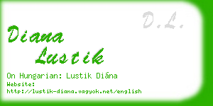 diana lustik business card
